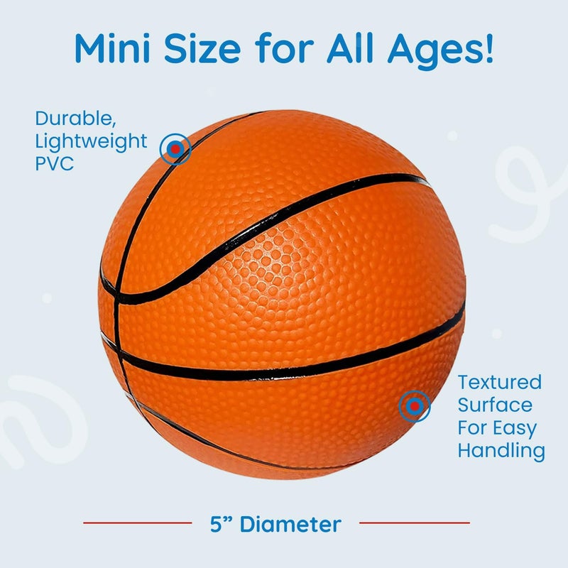 Botabee 5-Inch Mini Basketball Balls Set of 3 - Ideally Sized for Boys  Toddlers  and Mini Hoop Enthusiasts - Versatile for Indoor or Outdoor Play - Exciting Toy for Endless Games - Orange and Black - Image 2